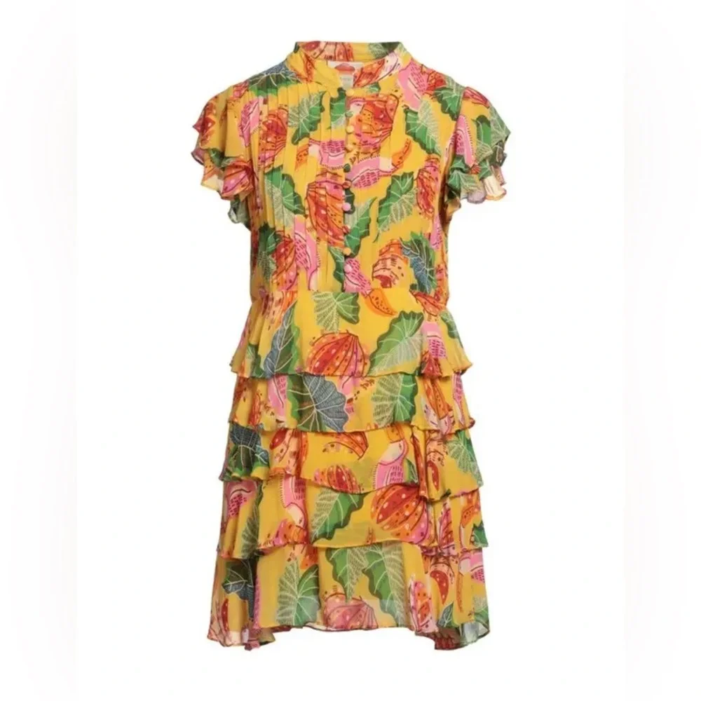 Farm Rio Floral Ruffle Mini Dress - Picture 2 of 7